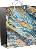 Пакет-сумка мягкая пласт ручка 400х300х0,140 Горный рельеф/40