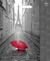 Пакет вырубная ручка 450х380х0,060 ламин Мой Париж /50/500