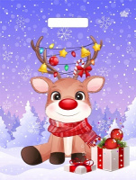 Пакет вырубная ручка 400х310х0,060 ламин Олененок /50/500