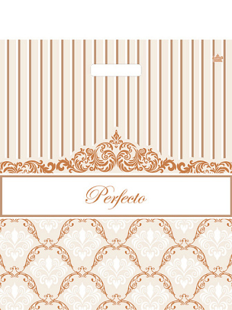 Пакет петлевая ручка 420х480х0,090 Перфекто Элегия ПВД /25/300