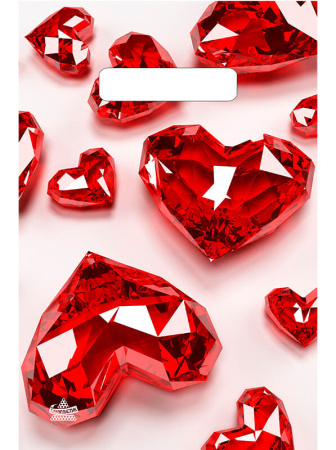 Пакет вырубная ручка 300х200х0,030 Алые сердца ПВД /100/3000