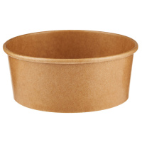 Салатник бумажный круглый Kraft Round 750мл d150mm c крышкой/300