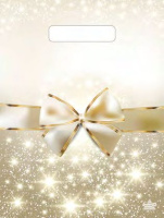 Пакет вырубная ручка 400х310х0,060 Изысканный бант ПВД /50/500