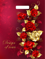 Пакет вырубная ручка 400х310х0,060 ламин Голден роуз /50/500