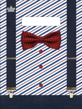 Пакет вырубная ручка 190х250х0,030 Костюмчик ПВД /100/3000