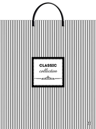 Пакет-сумка пласт ручка 440х400х0,100 Классическая полоска ПВД /10/100