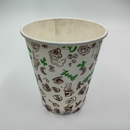 Стакан бумаж.однослойный 250мл Два пончика 50/1000