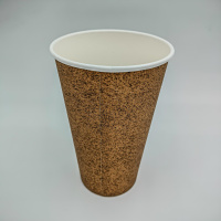 Стакан бумаж.однослойный 400мл под крафт  50/1000