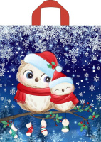 Пакет петлевая ручка 435х380х0,035 Совушки ПВД /50/500