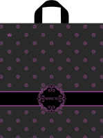 Пакет петлевая ручка 420х460х0,095 Перфекто Роз ПВД /25/300