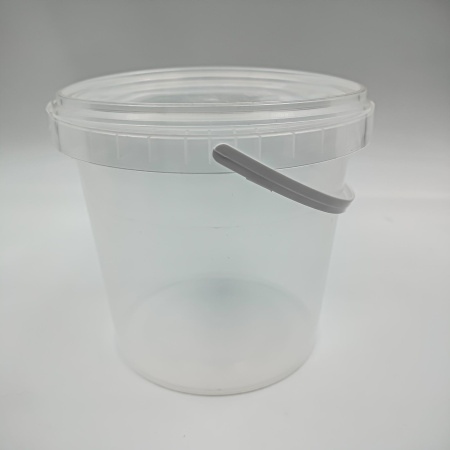 Ведро пищевое 1л с крышкой прозрачное /100