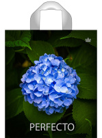 Пакет петлевая ручка 350х310х0,095 Перфекто  Гортензия ПВД /25/300