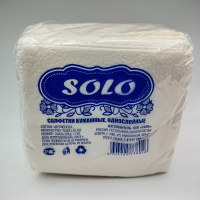 Салфетки бумажные SOLO белые 90л/40