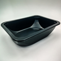 Контейнер под запайку А187-750мл (187х137х50) ЛАНЧ черный Алькор / 572