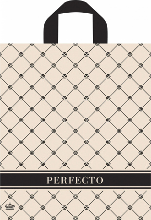 Пакет петлевая ручка 350х310х0,095 Перфекто Карамель ПВД /25/300