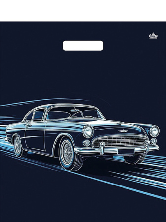 Пакет вырубная ручка 450х380х0,060 ламин Движение /50/500