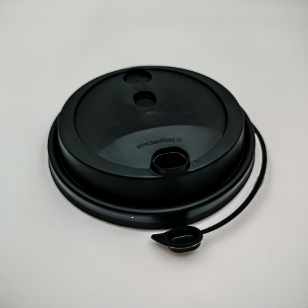 Крышка д/ стаканов d 90мм черная , со съемным питейником ПП ВЗЛП 100/1000 Крышка д/ стаканов d 90мм черная , со съемным питейником ПП ВЗЛП 100/1000