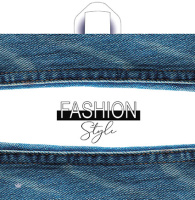 Пакет петлевая ручка 500x600x0,060 Стиль Джинс ПВД /25/250