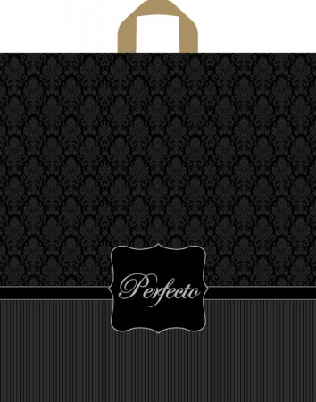 Пакет петлевая ручка 400х370х0,095 Перфекто Сильвер ПВД /25/300