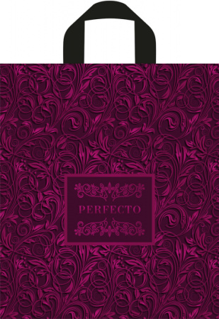 Пакет петлевая ручка 350х310х0,095 Перфекто Лилу ПВД /25/300