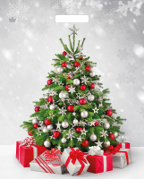 Пакет вырубная ручка 475х390х0,060 Подарки у елки ПВД /50/500