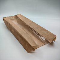 Пакет бумажный с окном 330*110*40 б/п крафт /3000