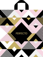 Пакет петлевая ручка 420х460х0,095 Перфекто Ромбэ ПВД /25/300