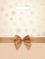 Пакет вырубная ручка 400х310х0,060 ламин Звезды в подарок /50/500