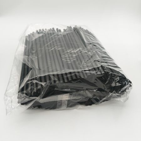 Трубочки прямые черные 240*8мм  250шт в уп /23