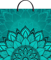 Пакет-сумка пласт ручка 350х360х0,085 Сказочный веер ПВД /10/100