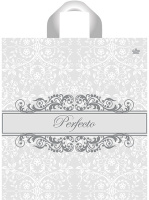 Пакет петлевая ручка 400х370х0,095 Перфекто Графит ПВД /25/300