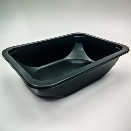 Контейнер под запайку А187-750мл (187х137х50) ЛАНЧ черный Алькор / 572