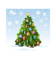 Салфетки бумажные 2-сл Лилия 20л Новогоднее чудо  33*33 /15