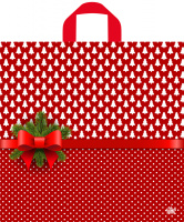 Пакет петлевая ручка 420х440х0,070 Елочки-горошки ПВД /50/300