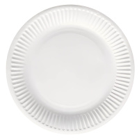 Тарелка картон неламинированная белая/серая D=205мм 100/1200