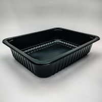 Контейнер под запайку А227-1400мл (227х178х50) черный Б/С Алькор / 390