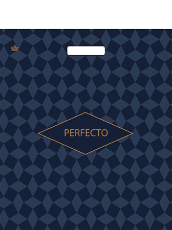 Пакет вырубная ручка 420х480х0,090 Перфекто  Калейдоскоп ПВД /25/400